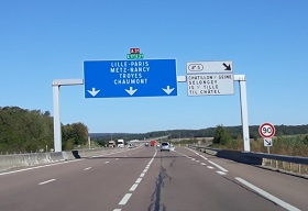 langs Snelweg Frankrijk, A31, A6, A7, A1 &